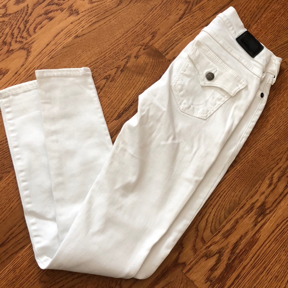 White true religion skinny jeans size 25
